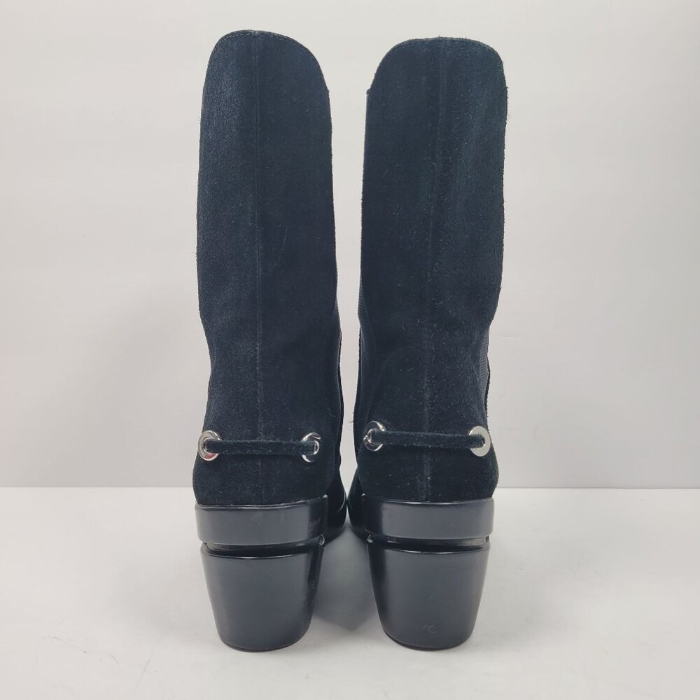 Cole Haan Nike Air Women's Black Suede Wedge Mid Calf Boots D20630 US Size 6B - Picture 4 of 12